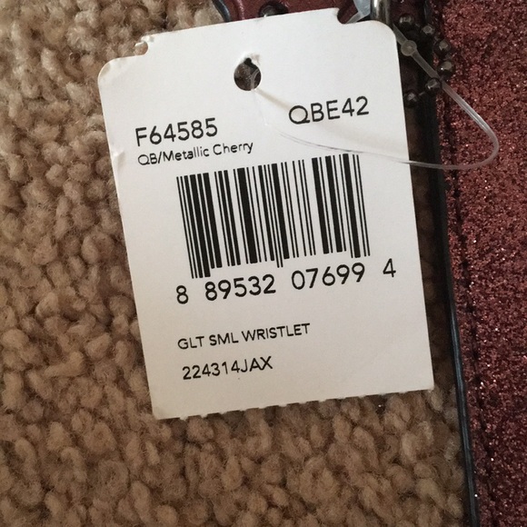 Coach Purple sparkle small wristlet BNWT - Picture 3 of 5